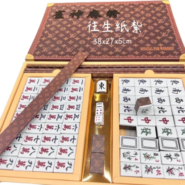 紙紮用品 擬真麻將組 金紙