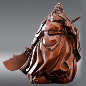 開運陶源 雕塑大師羅廣維創作 威風凜凜【關公】 銅雕~附贈底座