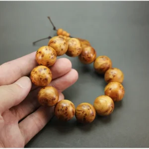 崖柏精品 手串 佛珠 漂亮櫻瘤 水波紋 20mm12顆 金絲爍耀 滿瘤疤 濃郁藥香